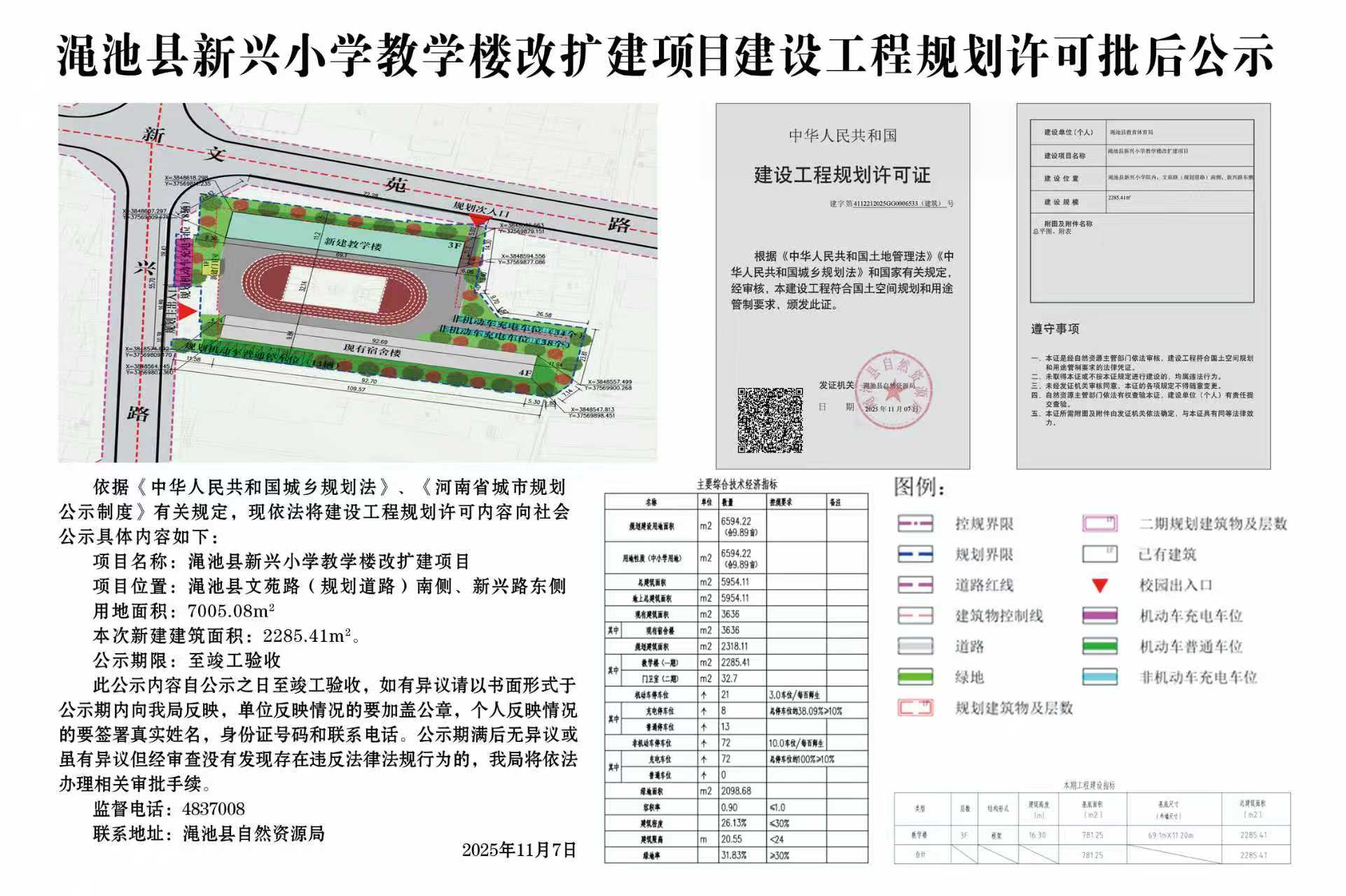 澠池縣新興小學教學樓改建項目建設工程規(guī)劃許可批后公示.jpg
